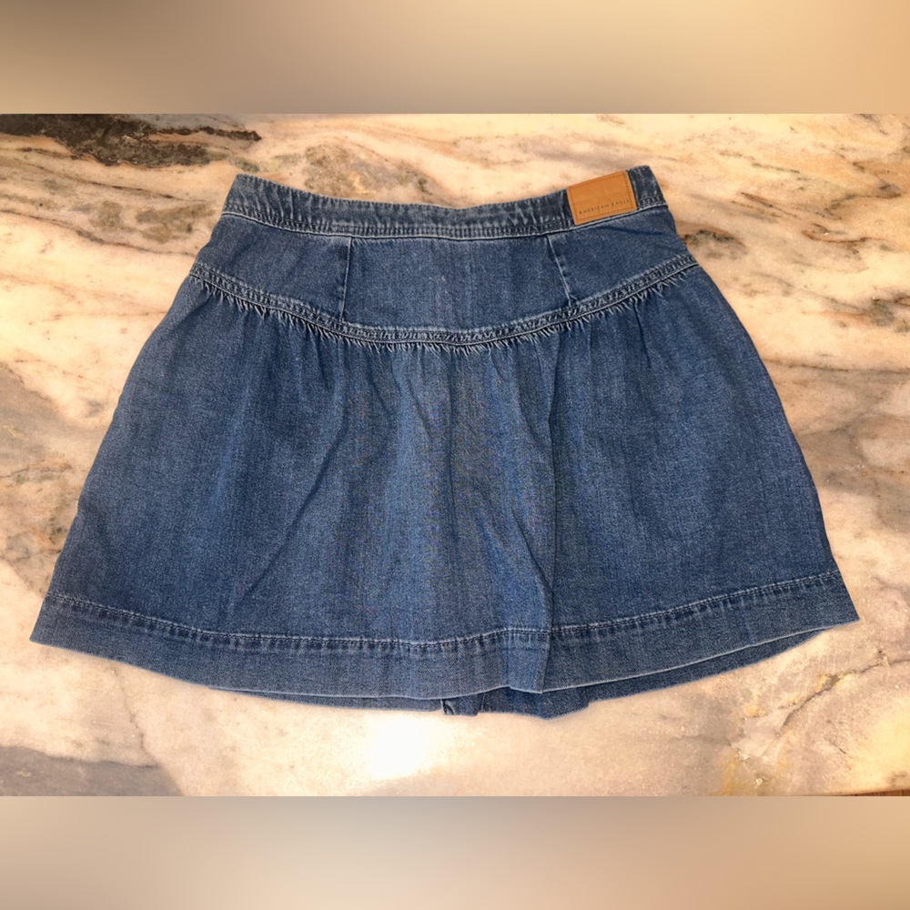 American Eagle Size‎ 8 Denim Button-Front Skirt - Picture 7 of 10